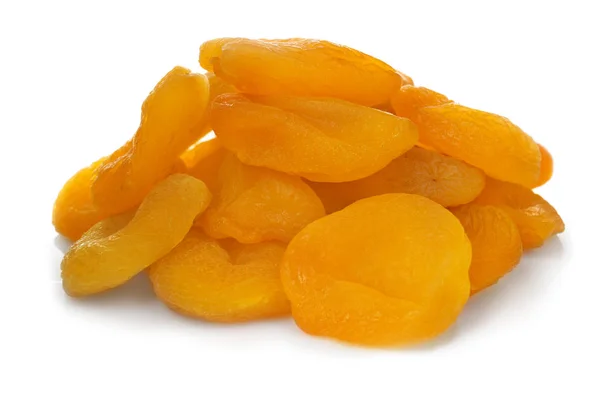 Dried apricots on white — Stock Photo, Image
