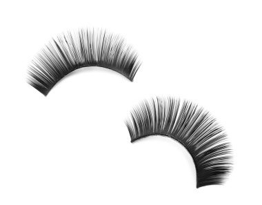 beyaz üzerine yanlış eyelashes 