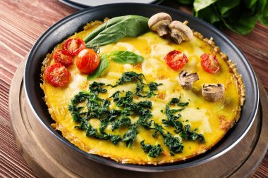 Ispanaklı lezzetli frittata 