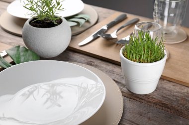 Akşam yemeği için sofra 