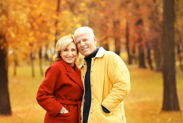 Elderly couple in park