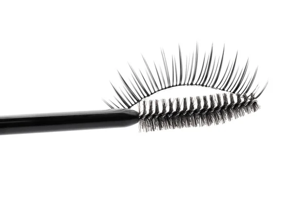 Mascara brush and false eyelashes — Stock Photo, Image