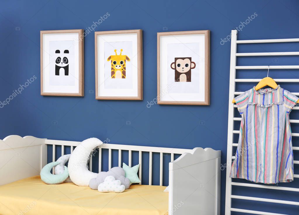 Baby bedroom  with pictures of animals
