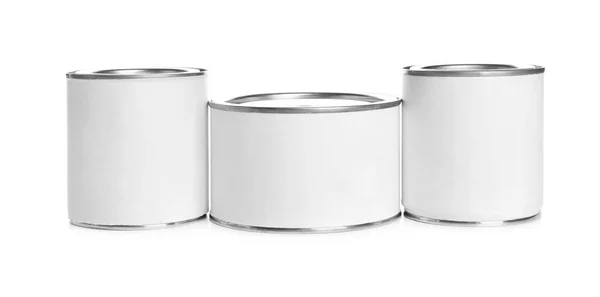 Paint cans, isolated on white — Stock Photo, Image