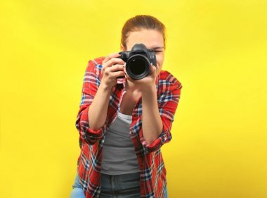 güzel kadın fotoğrafçı