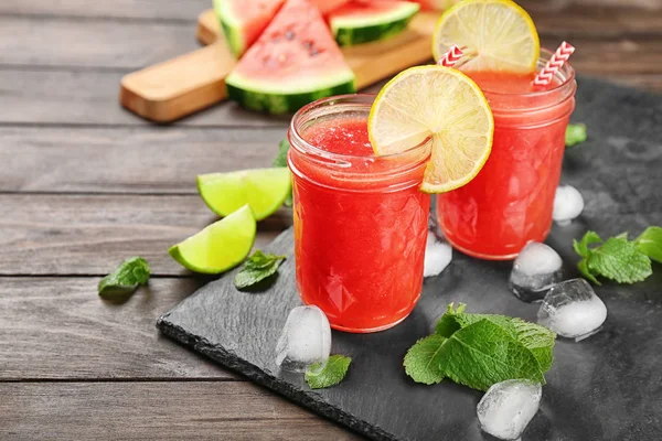 Smoothies de melancia fresca — Fotografia de Stock