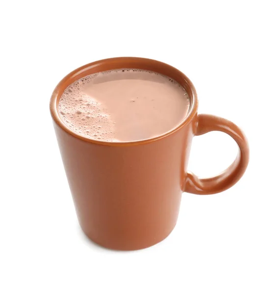 Cup with delicious cocoa drink — Stock Photo, Image