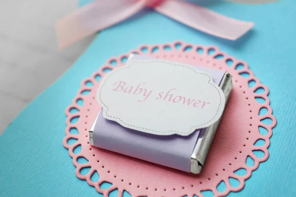 Linda tarjeta de agradecimiento para baby shower —  Fotos de Stock