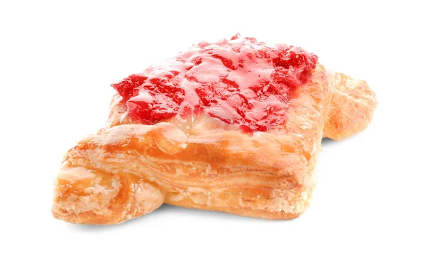 Delicious pastry on white — Stock Photo, Image