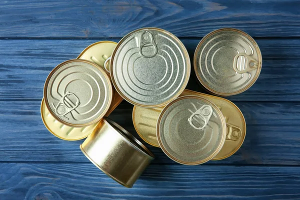 Tin cans close up — Stock Photo, Image