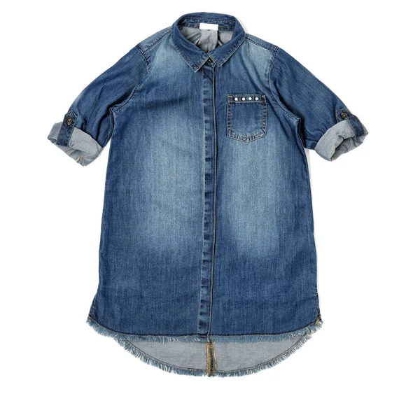 Stijlvolle denim jurk — Stockfoto