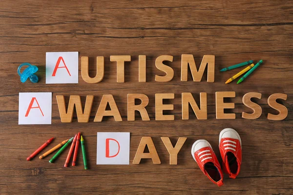 Dzień świadomości autyzmu tekstu — Zdjęcie stockowe