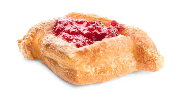 Delicious pastry on white — Stock Photo, Image