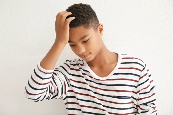 Encantador adolescente afro-americano — Fotografia de Stock