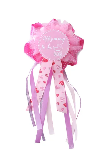 Award ribbon for baby shower party — Stock Photo, Image