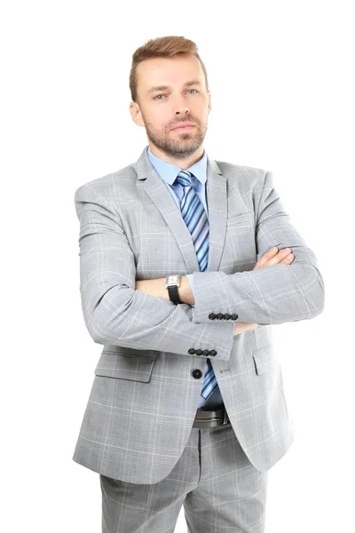 Attractive man in suit — Stock Photo, Image