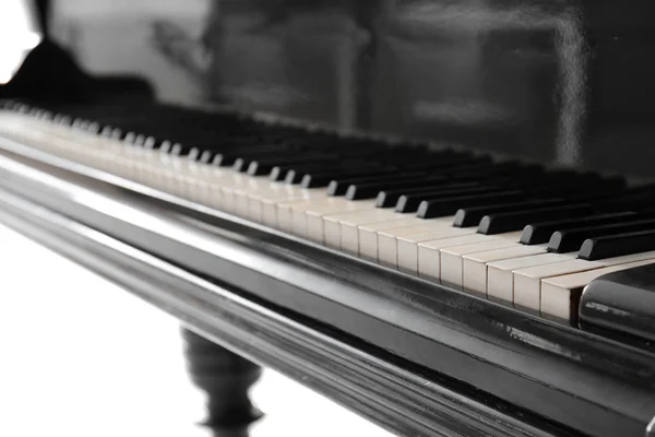 Grand piano keys, closeup — Stock Photo, Image