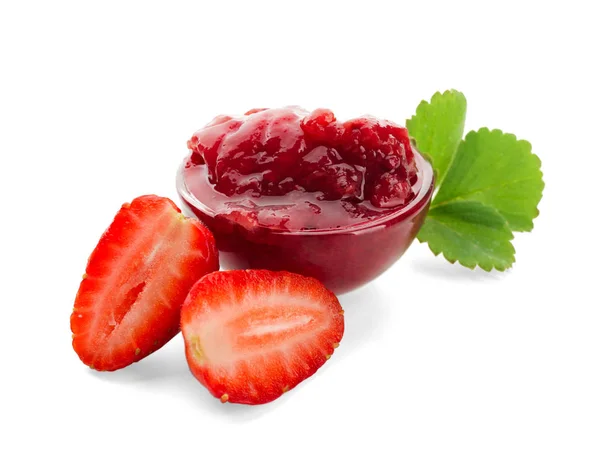 Barco de salsa con mermelada de fresa — Foto de Stock