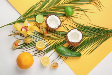 tropikal meyve ile kompozisyon