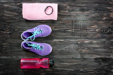 Renk arka plan üzerinde Spor donatımı