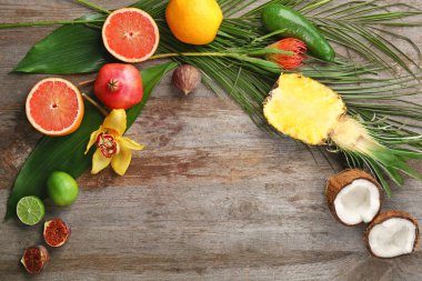 tropikal meyve ile kompozisyon