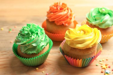 Lezzetli renkli cupcake