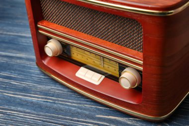 Tablo, closeup Retro radyo