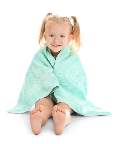 Girl wrapped in towel — Stock Photo, Image