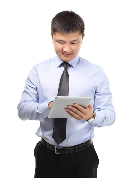 Young manager on white background — Stock Photo, Image