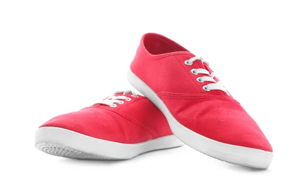 Червоне тенісне взуття — стокове фото