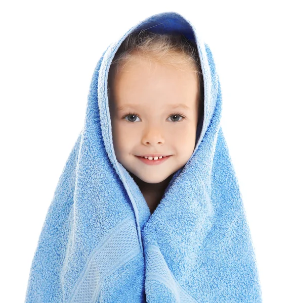 Girl wrapped in towel — Stock Photo, Image