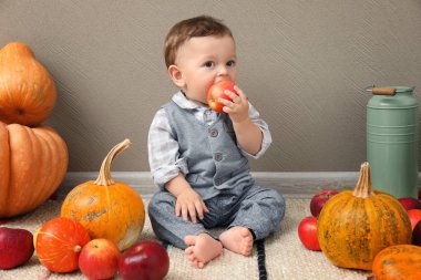 Bebek kabak ve elma ile