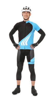 bisikletçi ellerle kalça üzerinde