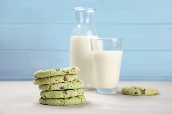 Bolachas de chocolate de hortelã e leite — Fotografia de Stock