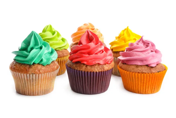 Smakelijke kleurrijke cupcakes — Stockfoto