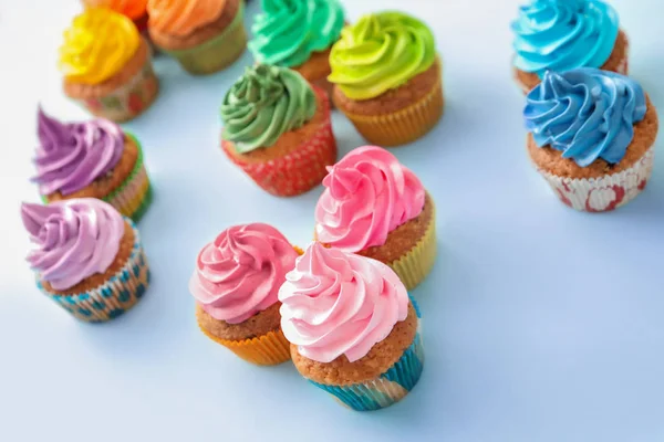 Tasty birthday cupcakes — Stock Photo, Image