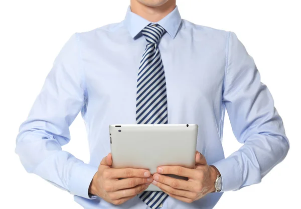 Young manager with tablet — Stock Photo, Image