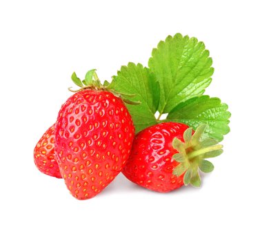 Taze olgun çilekler.