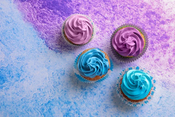 Tasty birthday cupcakes — Stock Photo, Image