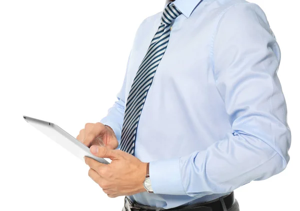 Young manager with tablet — Stock Photo, Image