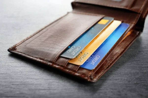 Wallet with credit cards — Stock Photo, Image