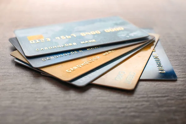 Різні кредитні картки — стокове фото