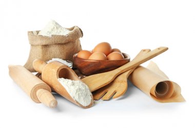 Taze ürünler ve mutfak mutfak eşyaları o