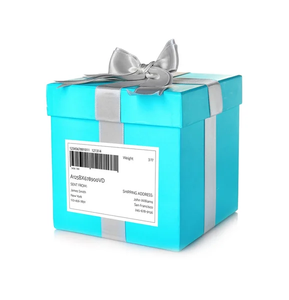 Parcel gift box with tracking code