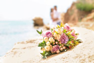 Düğün buketi kayalık Plajı, portre