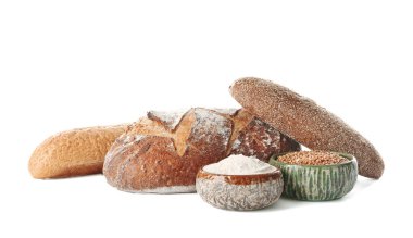 buğday unu ve taze ekmek