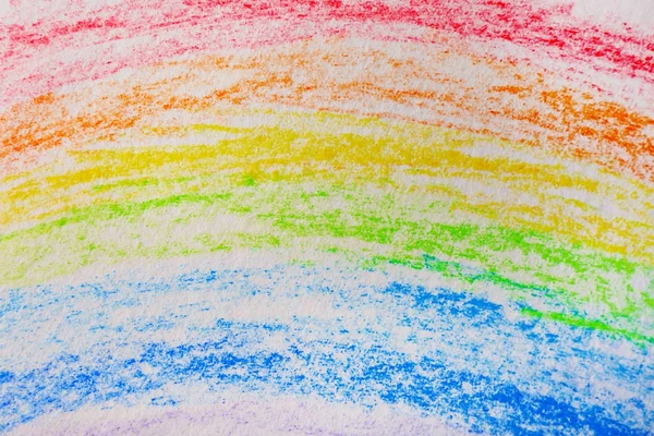 Potlood tekening van rainbow — Stockfoto