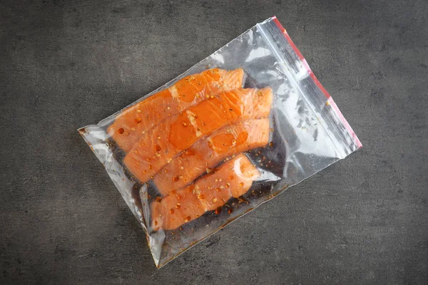 Marinated slices of salmon — Stock Photo, Image