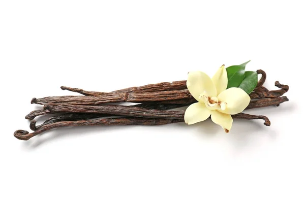 Vanilla sticks and flower — Stock Photo, Image