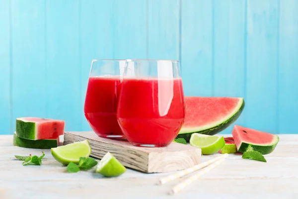 Smoothie de melancia fresca — Fotografia de Stock